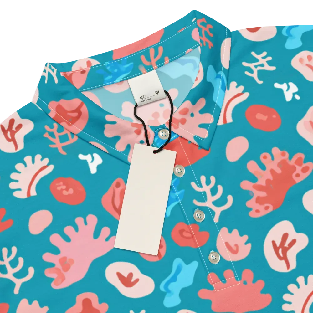 Teal Tidepool on Men's Slim Fit Polo Shirt — Product details