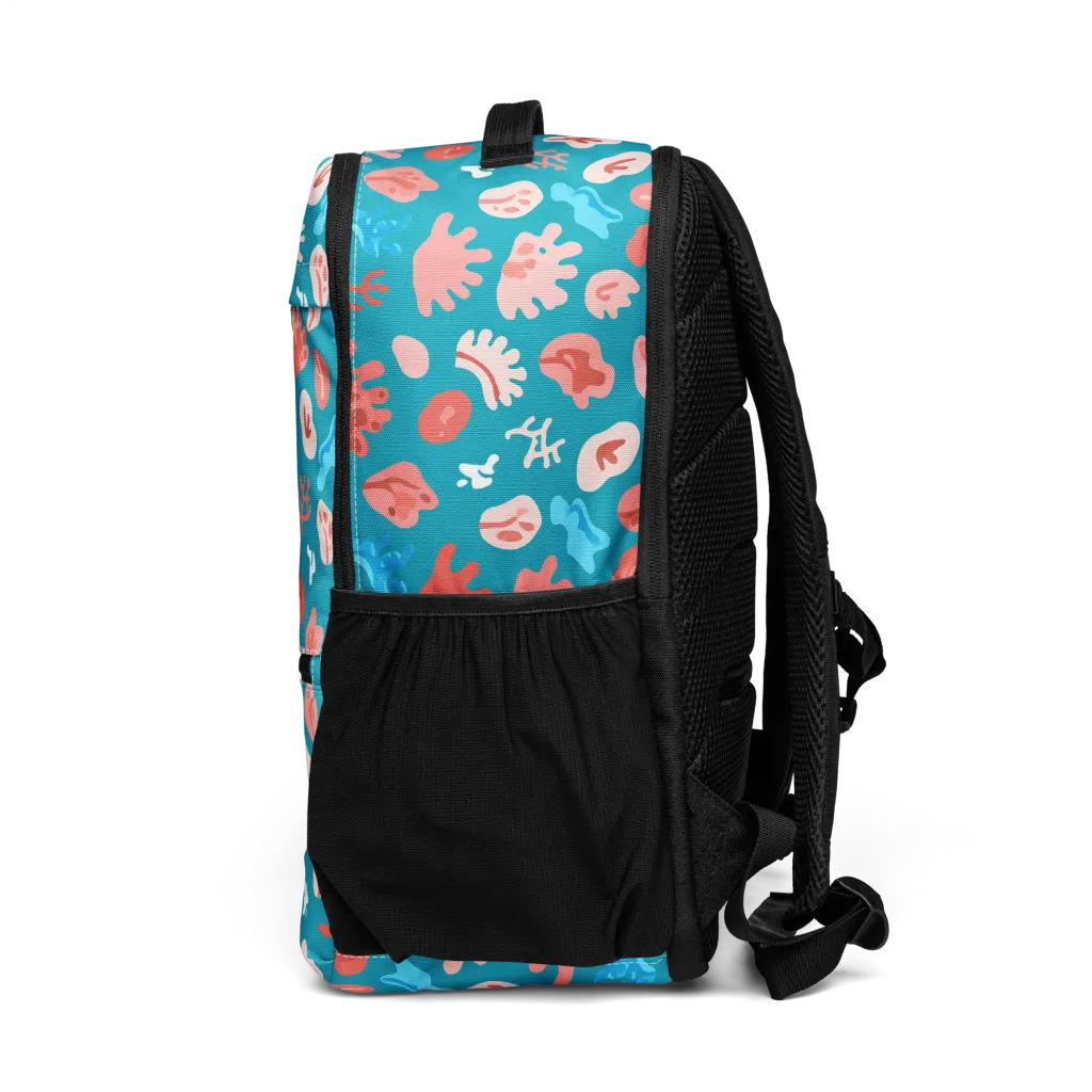 Teal Tidepool on Utility Backpack — Left