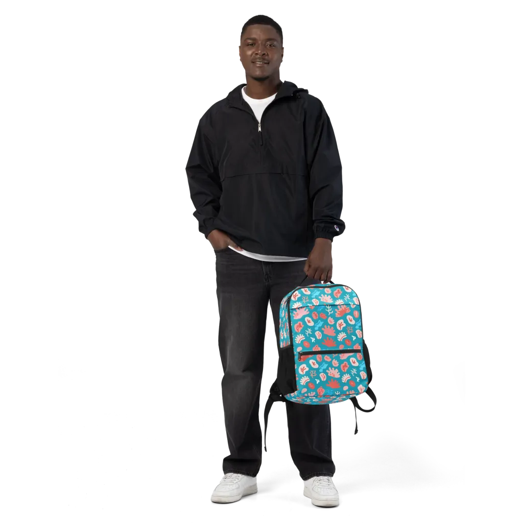 Teal Tidepool on Utility Backpack — Front