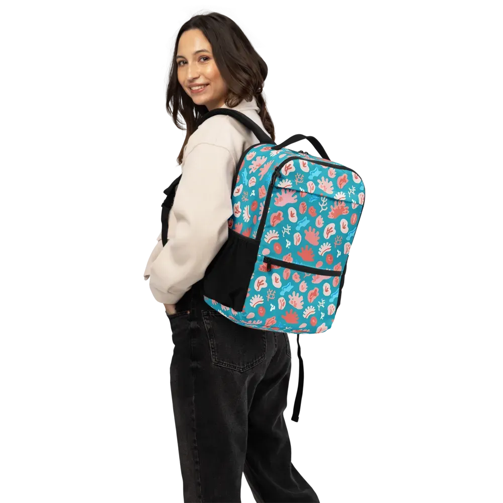 Teal Tidepool on Utility Backpack — Back