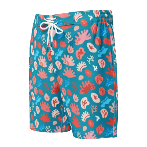 Teal Tidepool on a Men's Board Shorts