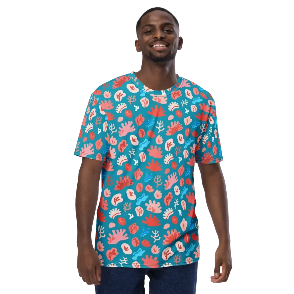Teal Tidepool on Men's Crew Neck T-Shirt — Front