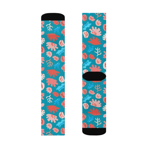 Teal Tidepool on a Socks