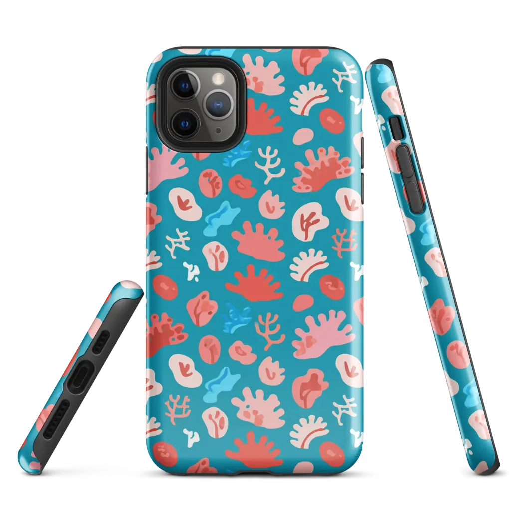 Teal Tidepool on Tough Case for iPhone® — Front