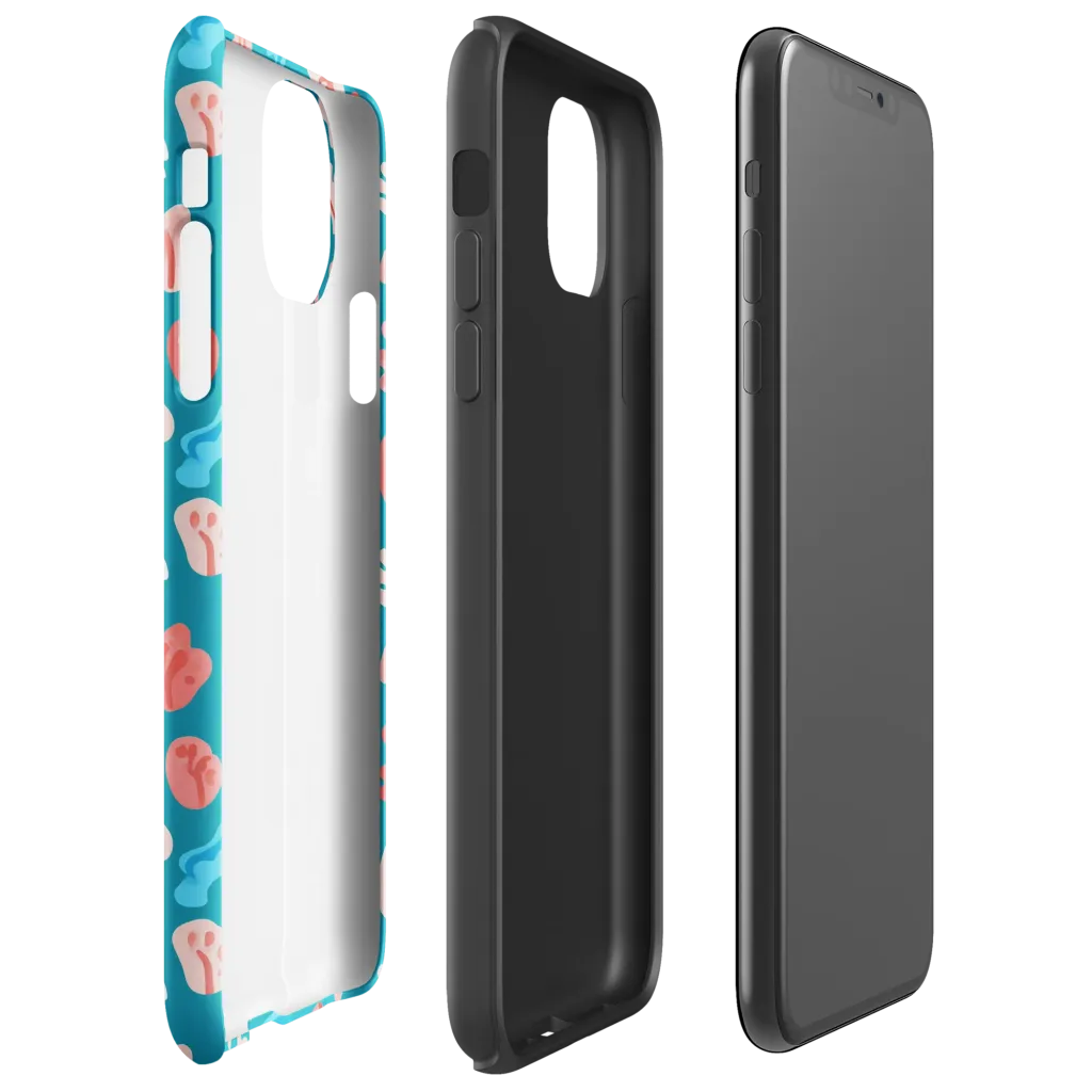 Teal Tidepool on Tough Case for iPhone® — Right
