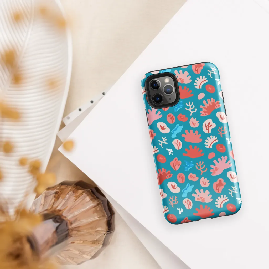 Teal Tidepool on Tough Case for iPhone® — Front