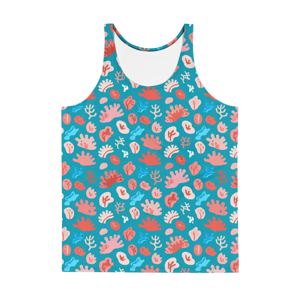 Teal Tidepool on Men's Tank Top — Front