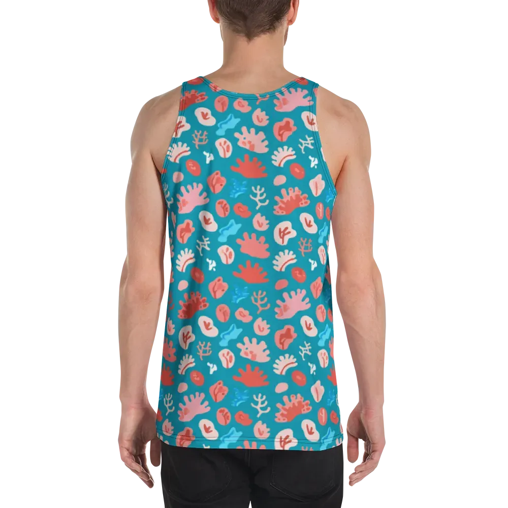 Teal Tidepool on Men's Tank Top — Back