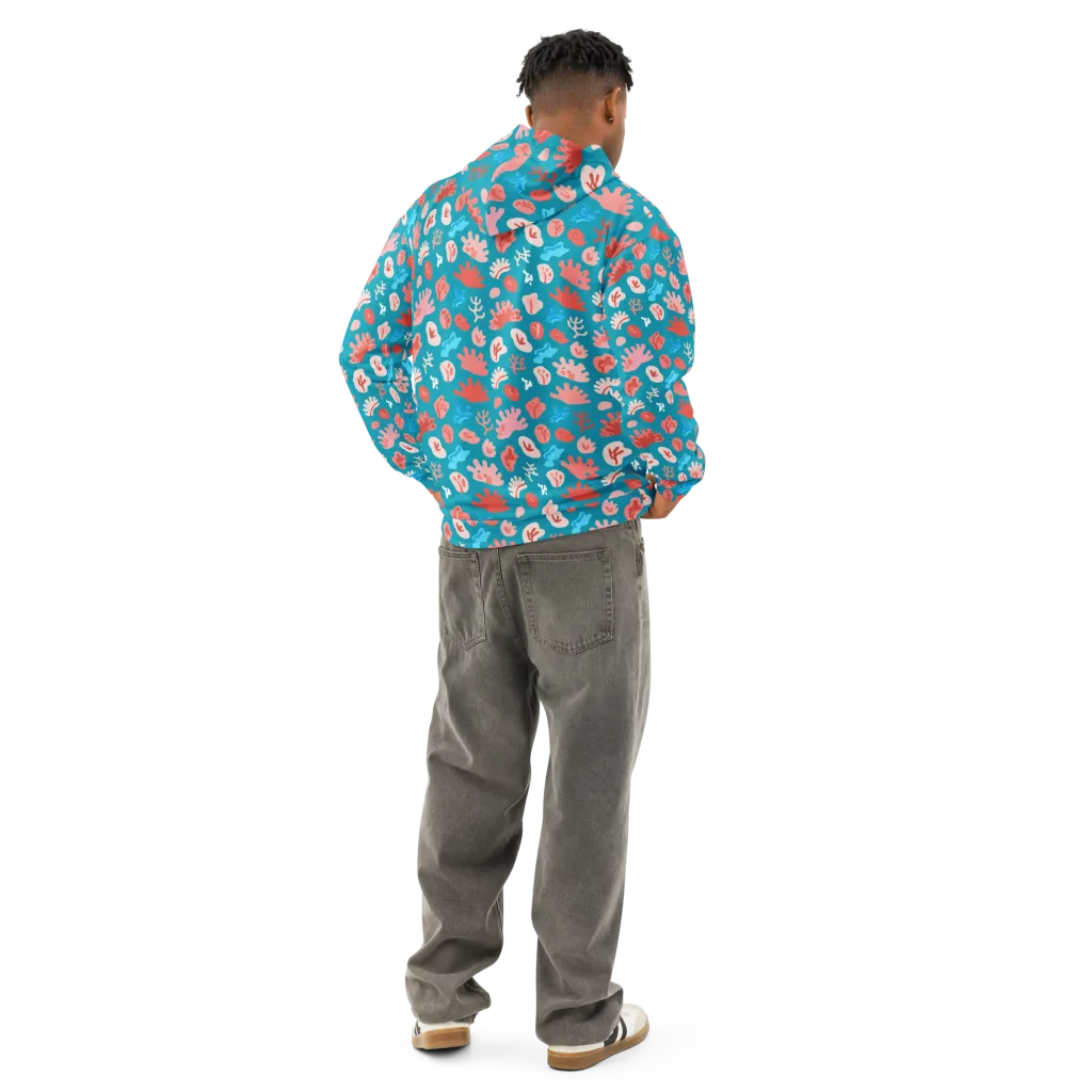 Teal Tidepool on Cotton Hoodie — Back