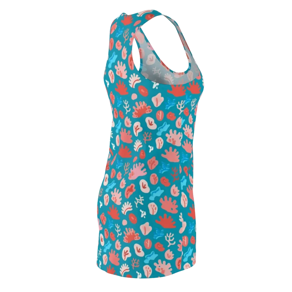 Teal Tidepool on Racerback Dress — Back Side