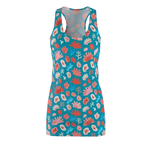 Teal Tidepool on a Racerback Dress