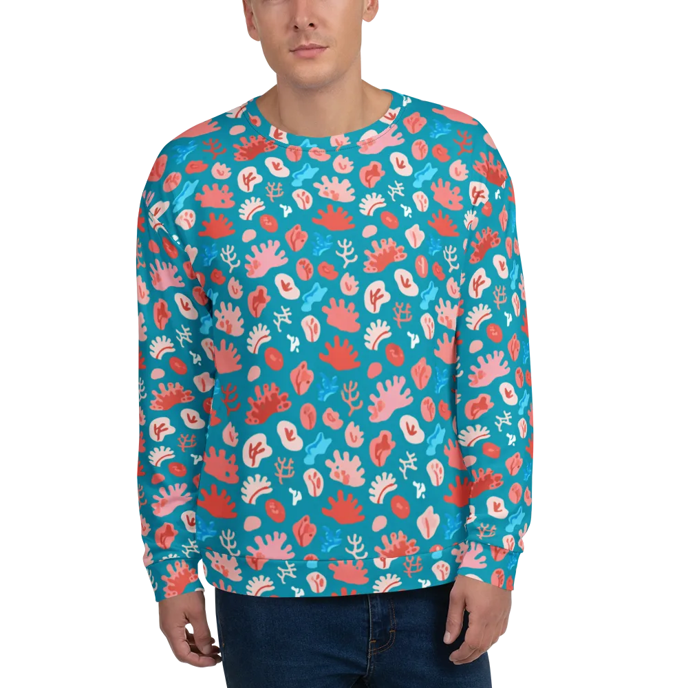 Teal Tidepool on Sweatshirt — Front