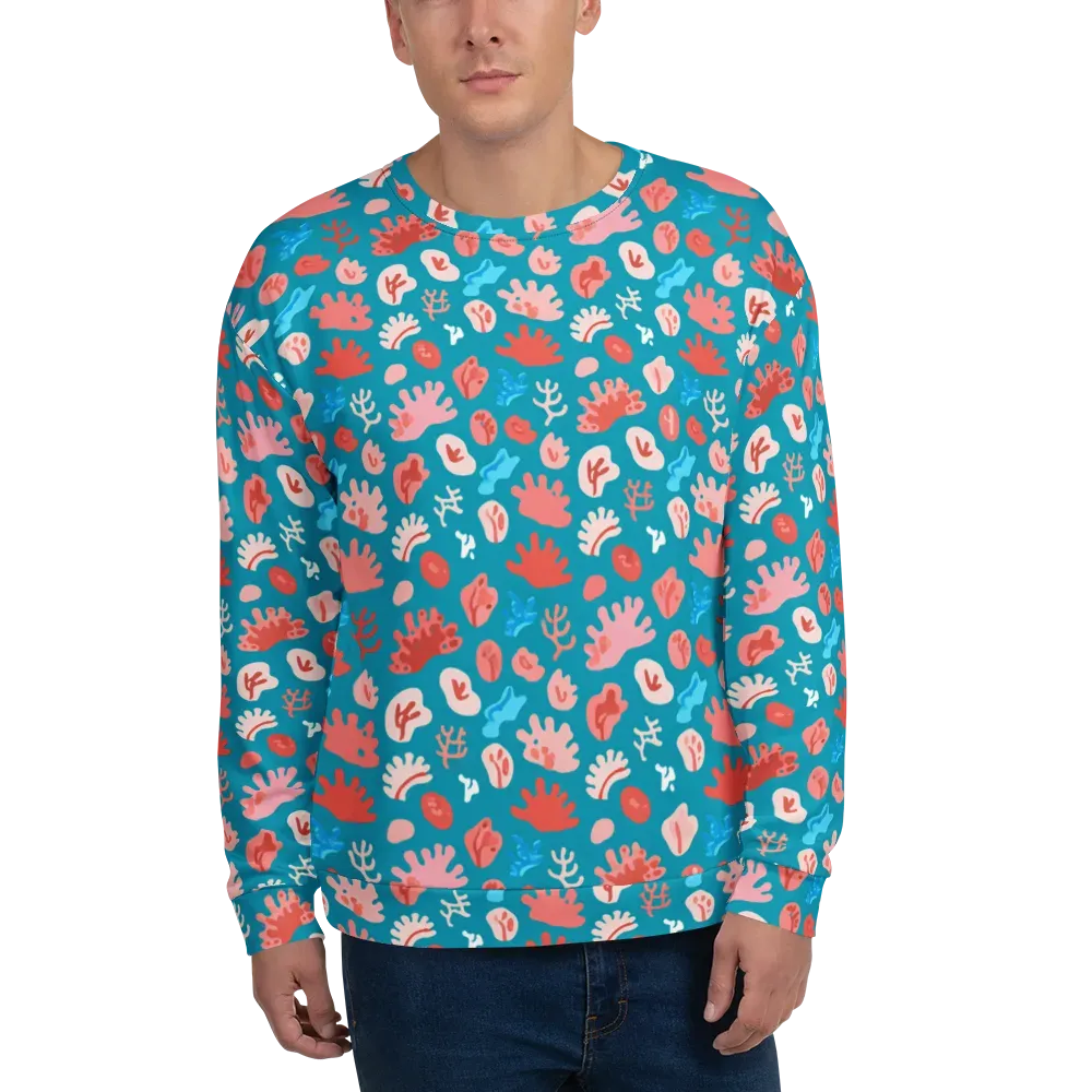 Teal Tidepool on Sweatshirt — Front