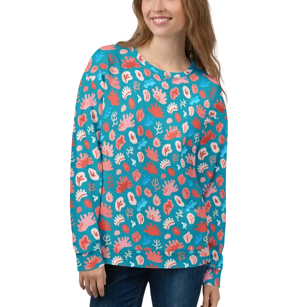 Teal Tidepool on Sweatshirt — Front