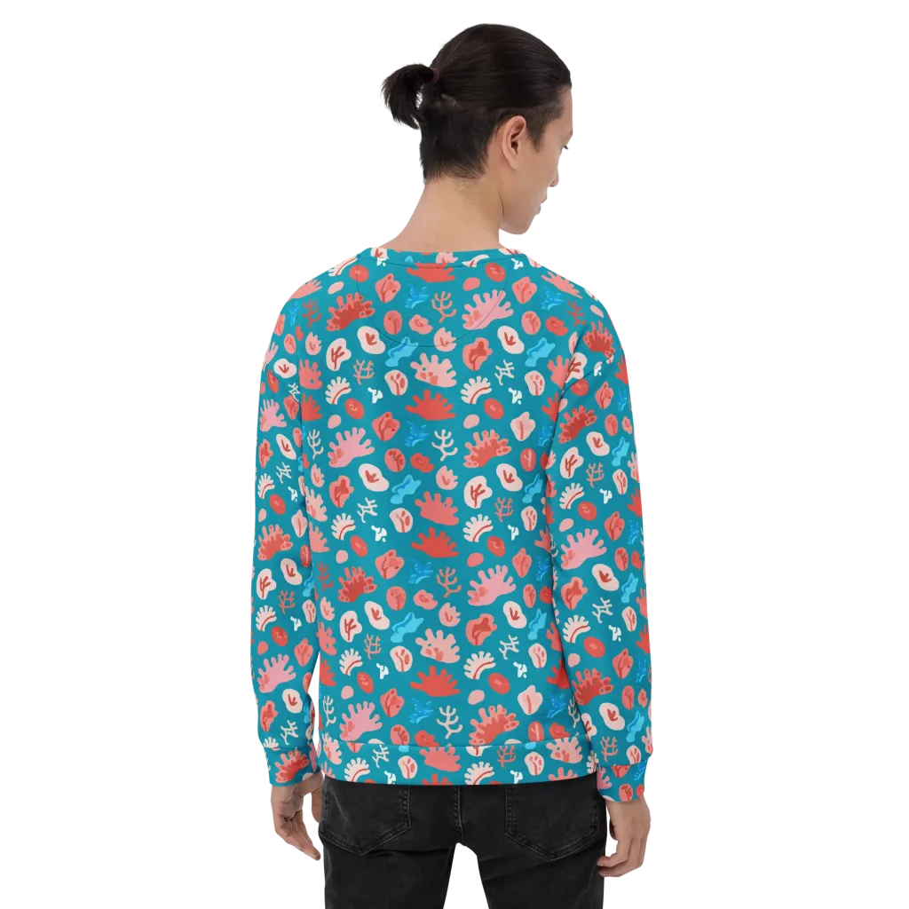 Teal Tidepool on Sweatshirt — Back