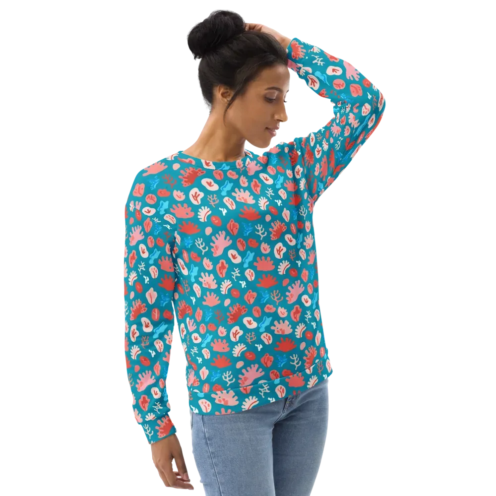 Teal Tidepool on Sweatshirt — Right Front