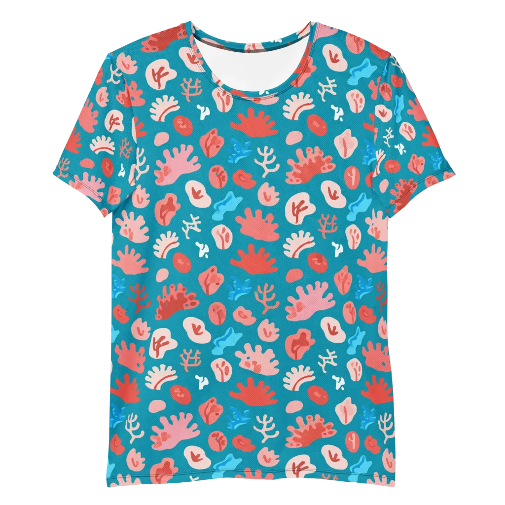 Teal Tidepool on Men's Athletic T-Shirt — Front
