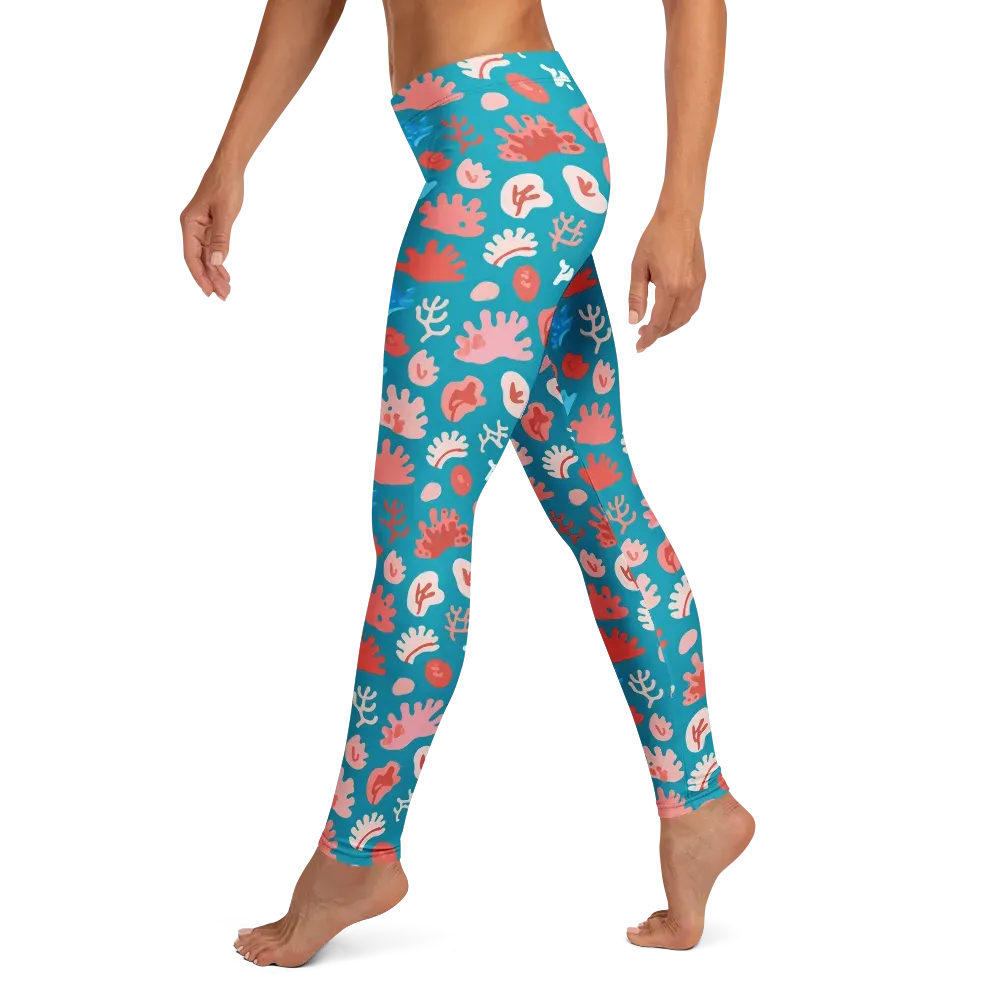 Teal Tidepool on Leggings — Left