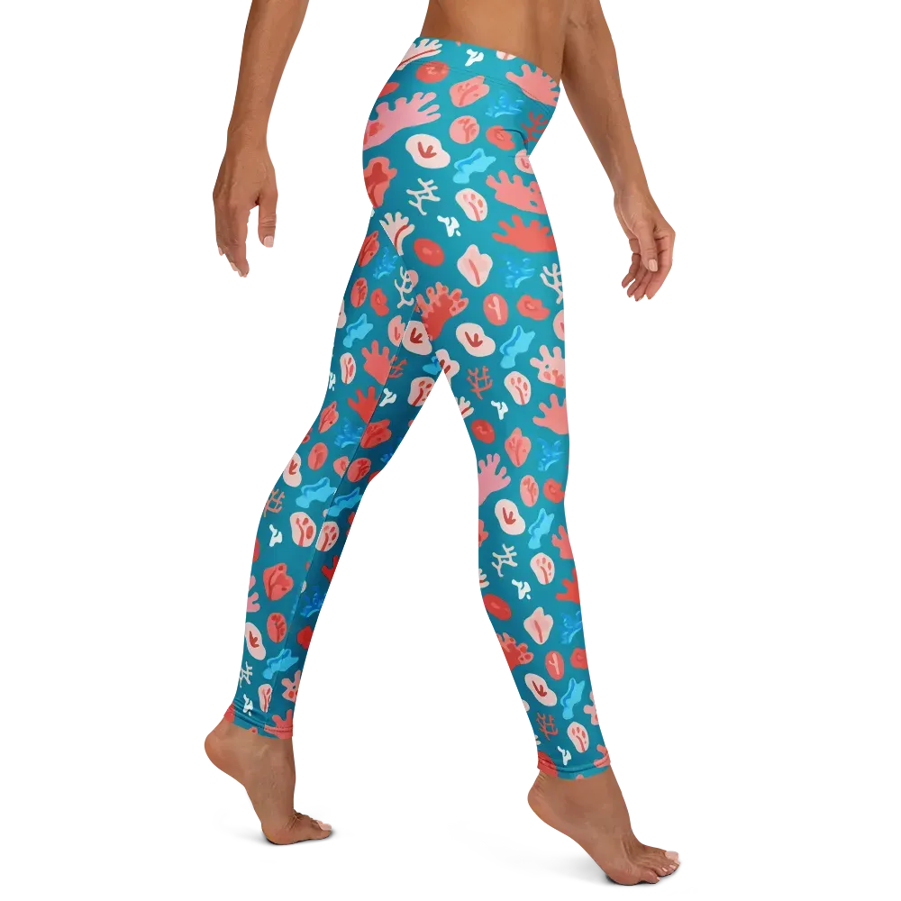 Teal Tidepool on Leggings — Right