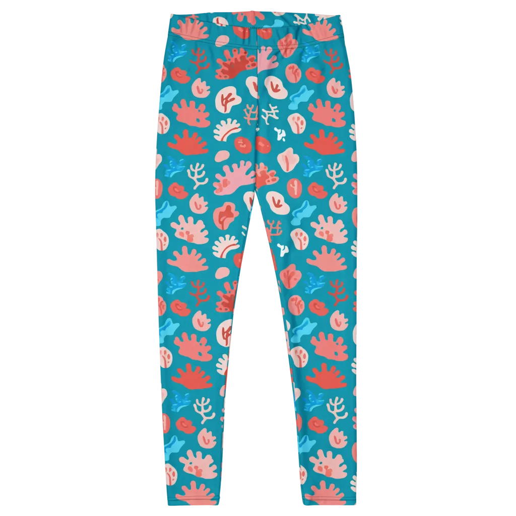 Teal Tidepool on Leggings — Front