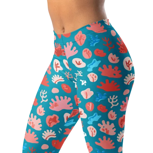 Teal Tidepool on a Leggings