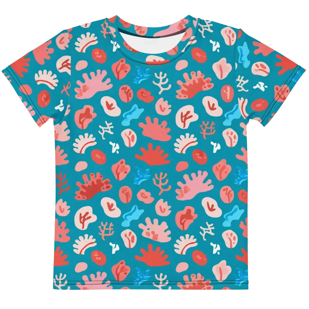 Teal Tidepool on Kids Crew Neck T-Shirt — Front