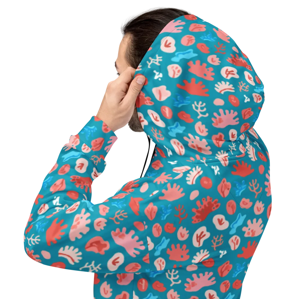 Teal Tidepool on Hoodie — Back