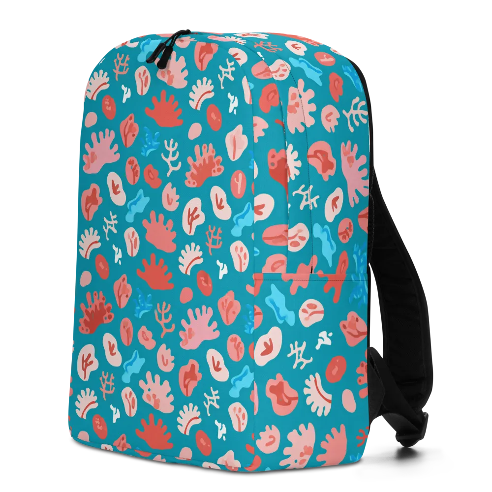 Teal Tidepool on Minimalist Backpack — Left