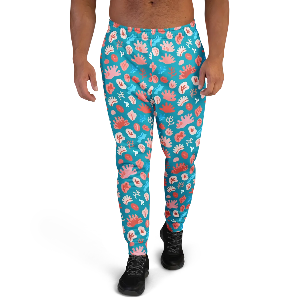 Teal Tidepool on Men's Joggers — Front