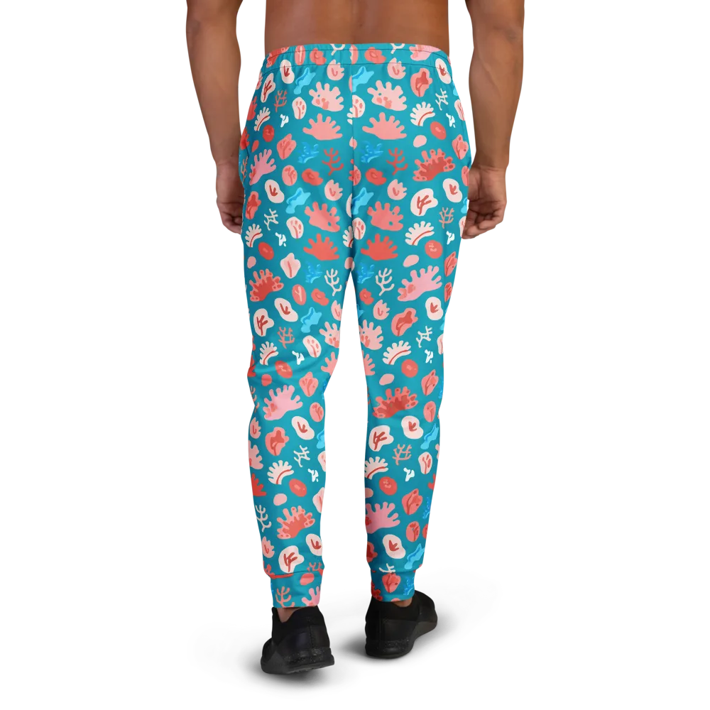 Teal Tidepool on Men's Joggers — Back