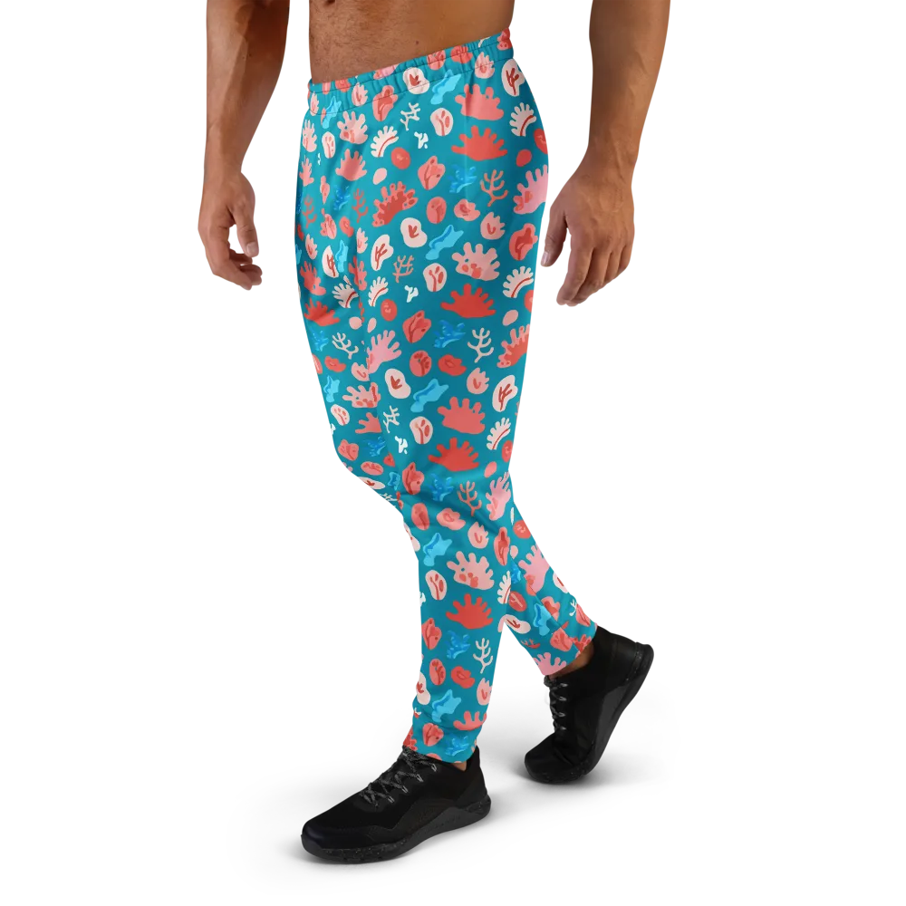 Teal Tidepool on Men's Joggers — Left