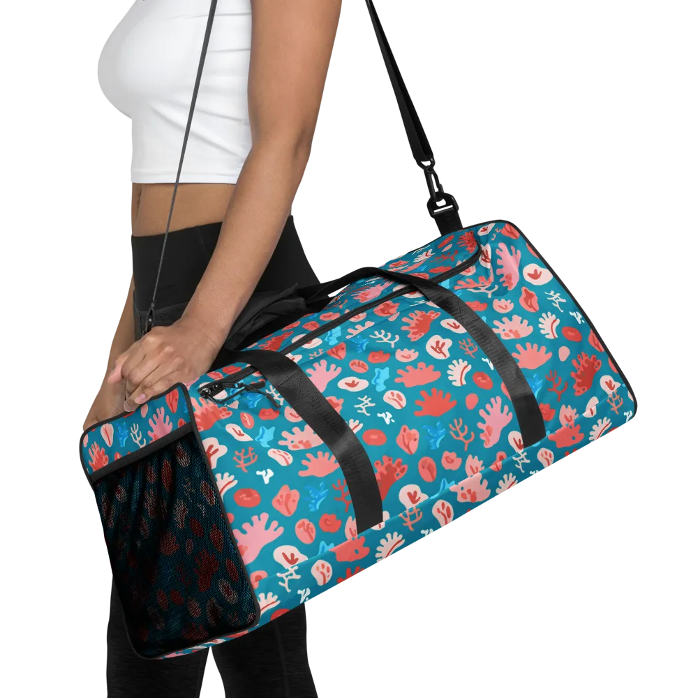 Teal Tidepool on Duffle Bag — Front