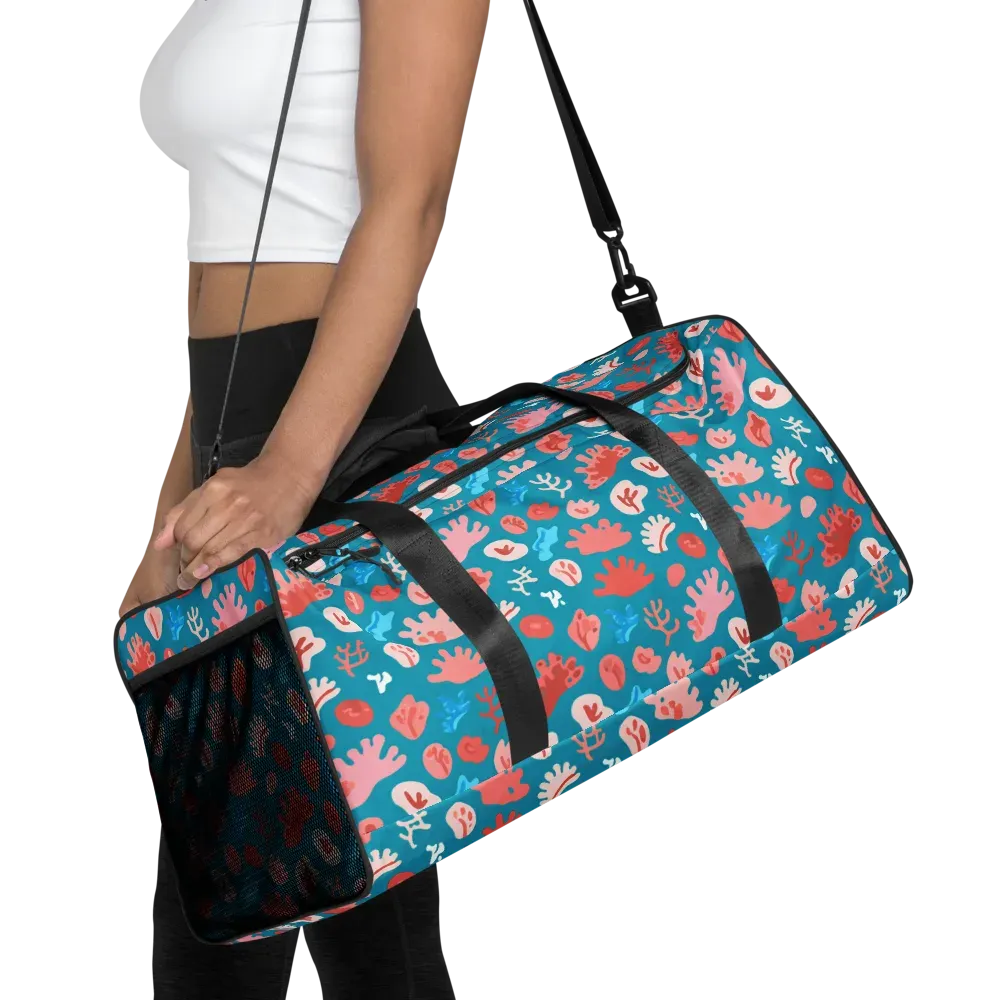 Teal Tidepool on Duffle Bag — Front