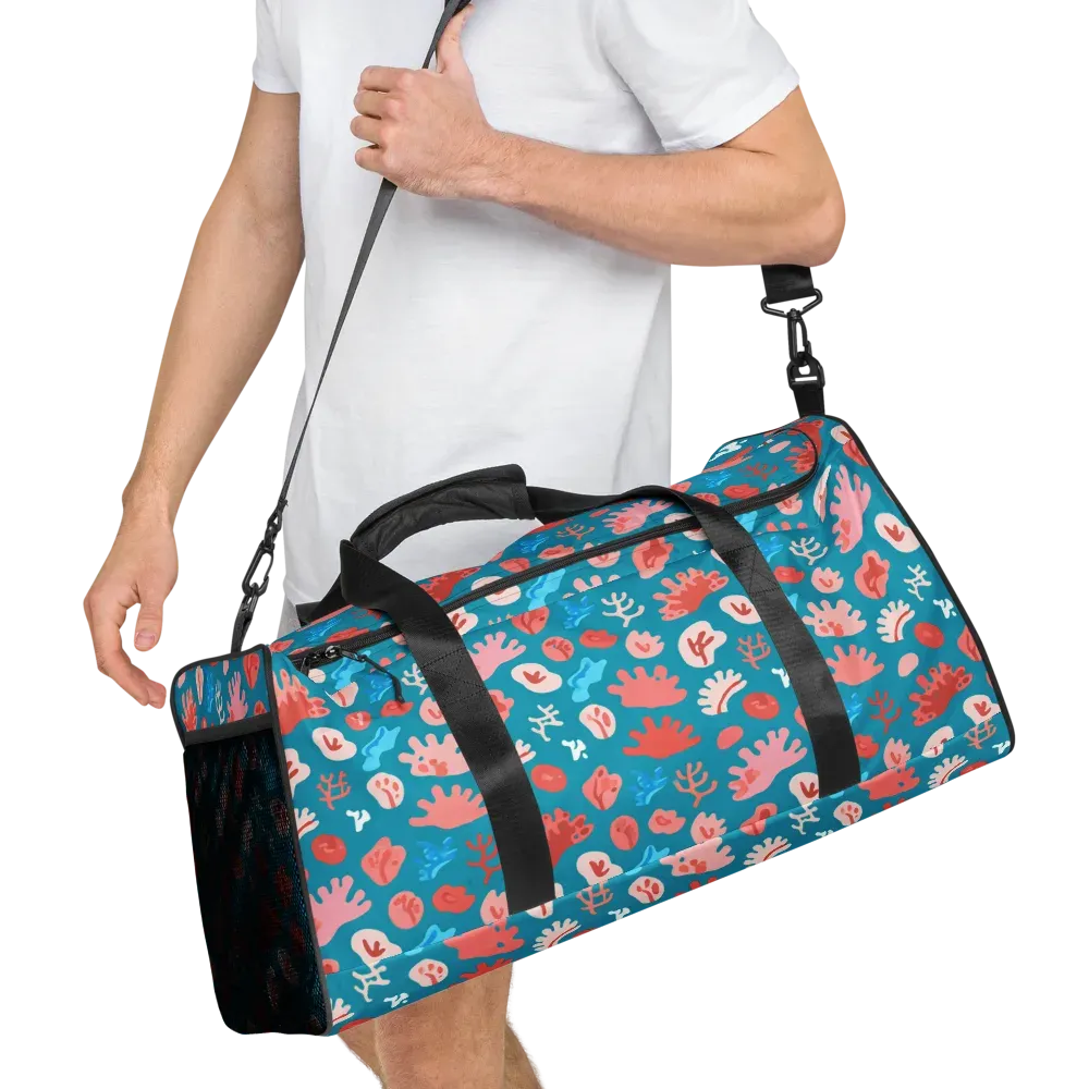 Teal Tidepool on Duffle Bag — Right Front