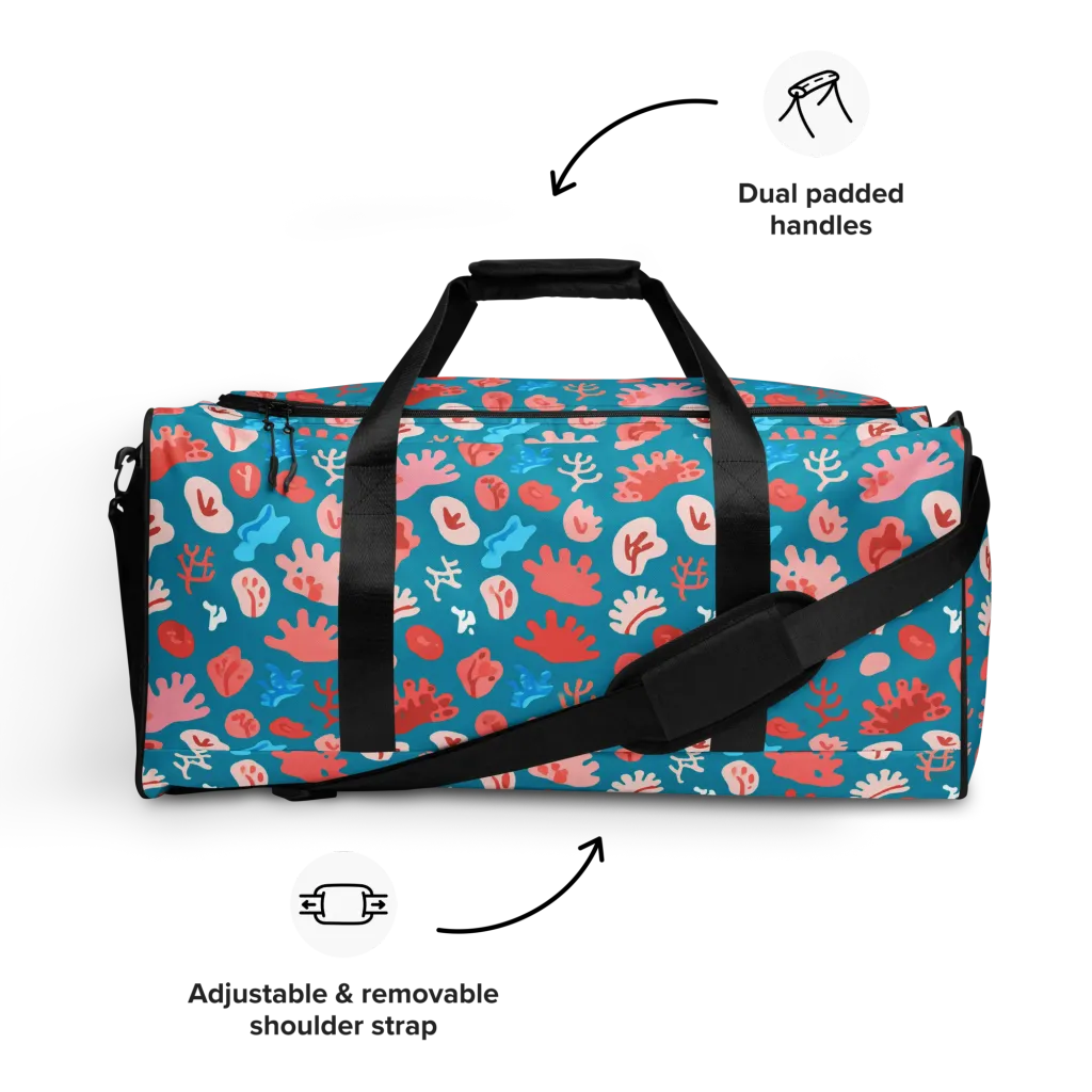 Teal Tidepool on Duffle Bag — Front