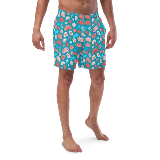 Teal Tidepool on a Swim Trunks