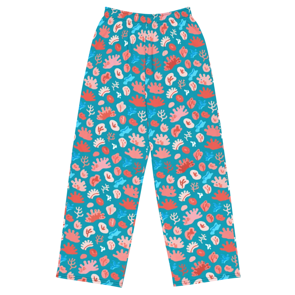 Teal Tidepool on Wide-Leg Pants — Front