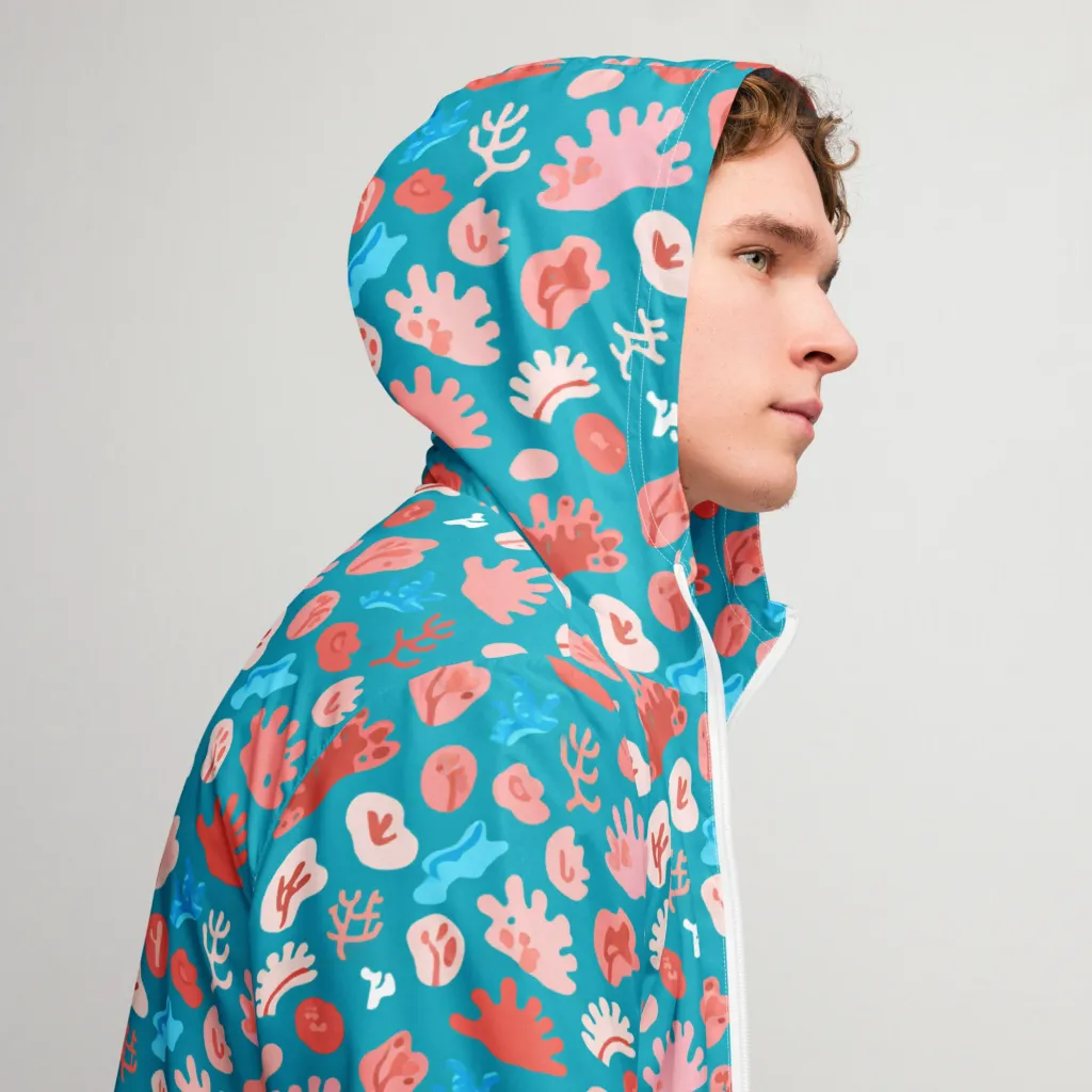 Teal Tidepool on Men's Windbreaker — Right
