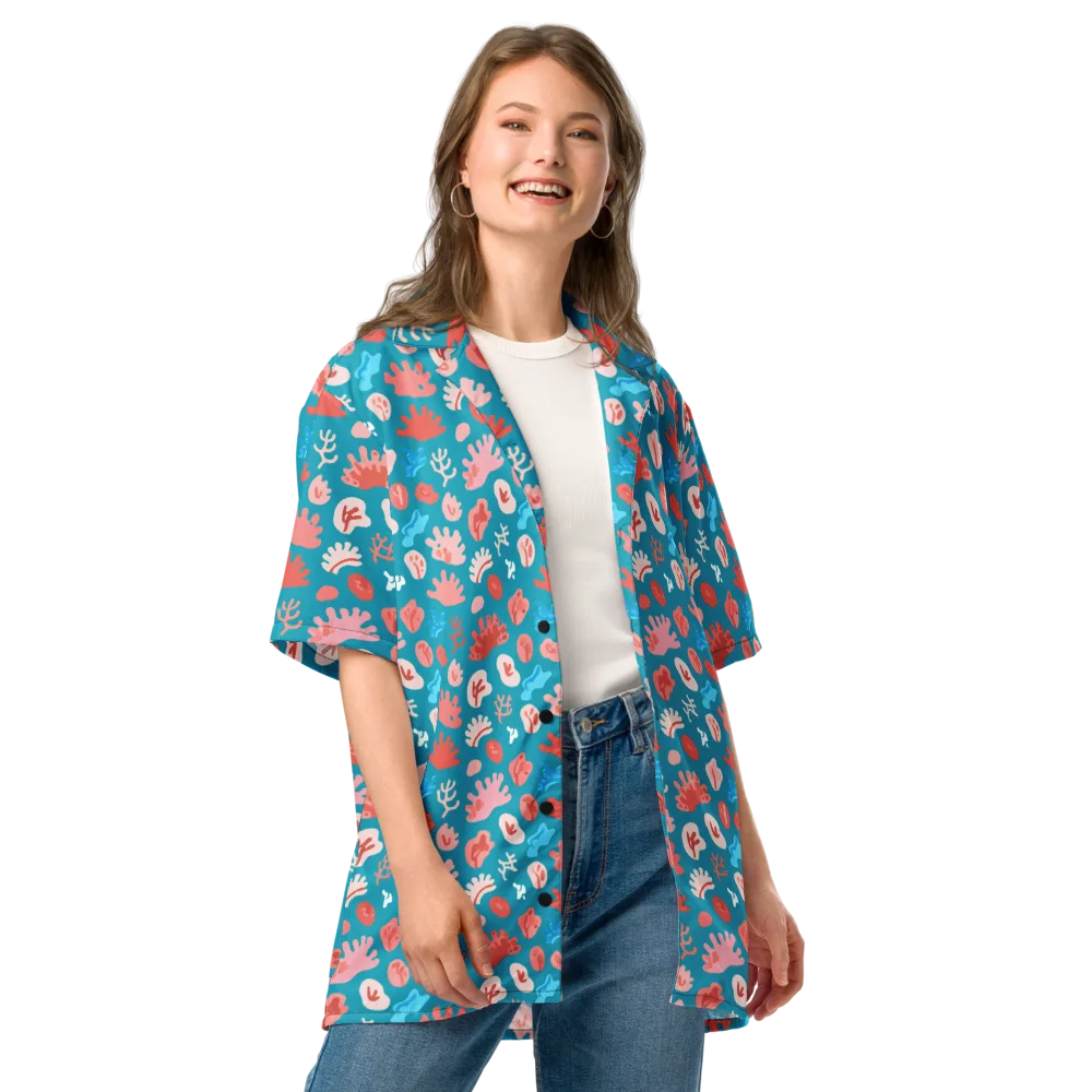 Teal Tidepool on Button Shirt — Front