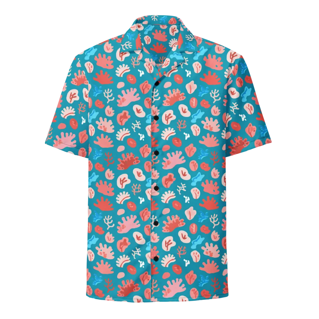 Teal Tidepool on Button Shirt — Front