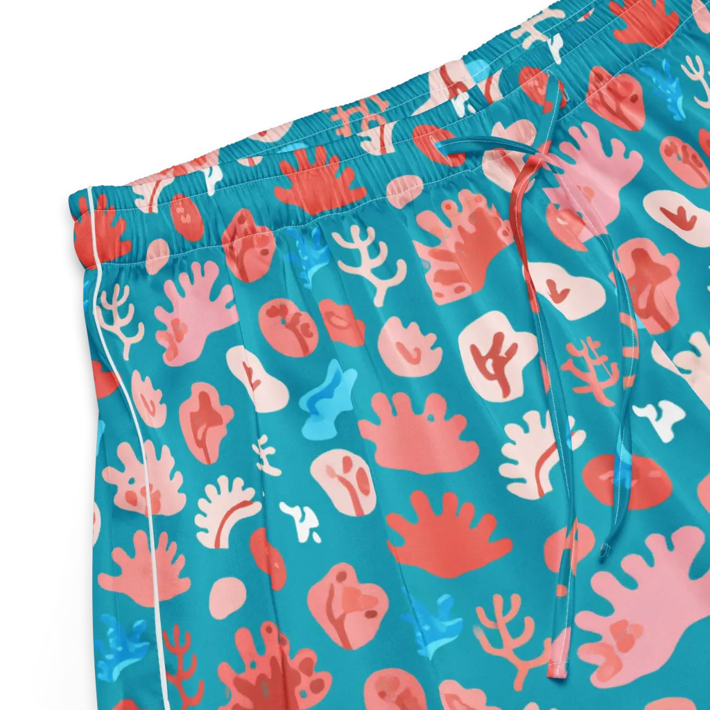 Teal Tidepool on Women's Pajama Shorts — Product details