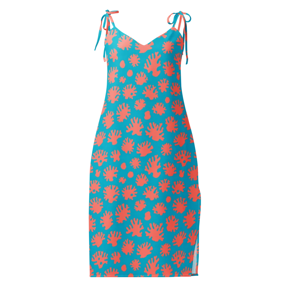 Coral Pop on Slip Dress — Front