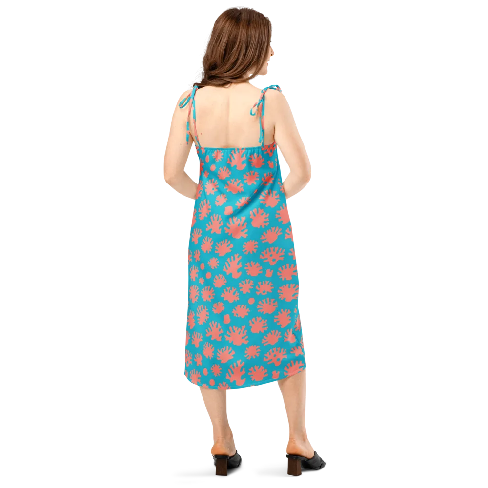 Coral Pop on Slip Dress — Back