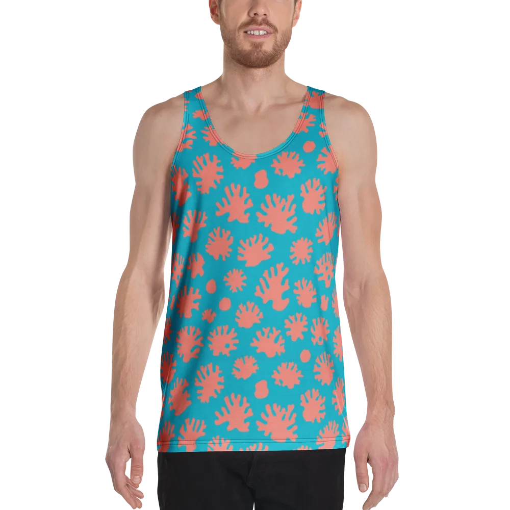 Coral Pop on Men's Tank Top — Front