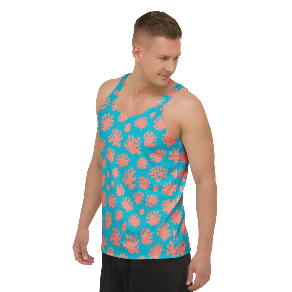 Coral Pop on Men's Tank Top — Left Front