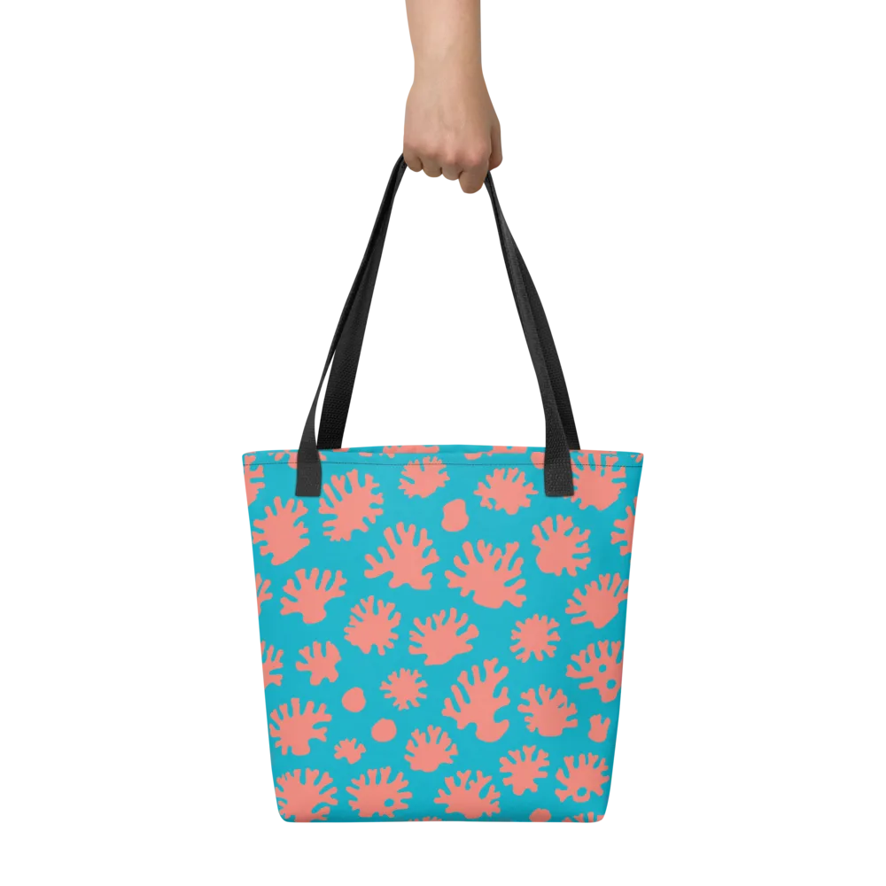 Coral Pop on Tote Bag — Front