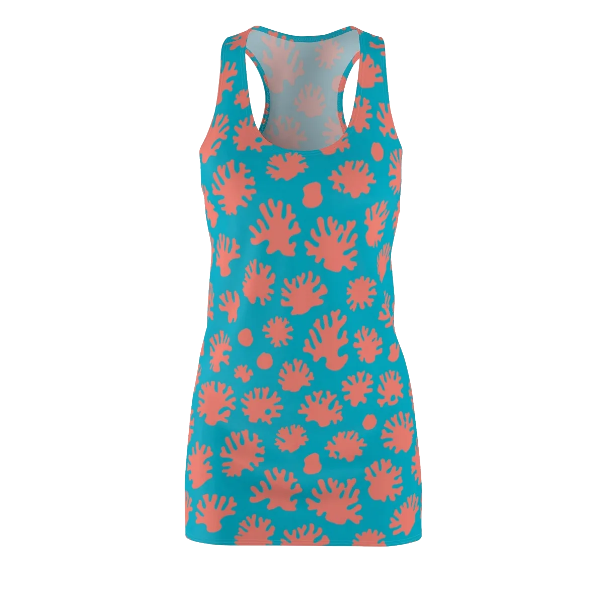 Coral Pop on Racerback Dress — Front