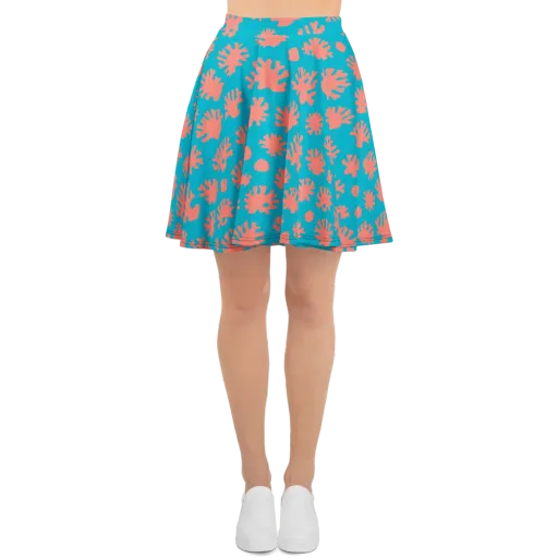 Coral Pop on a Skater Skirt