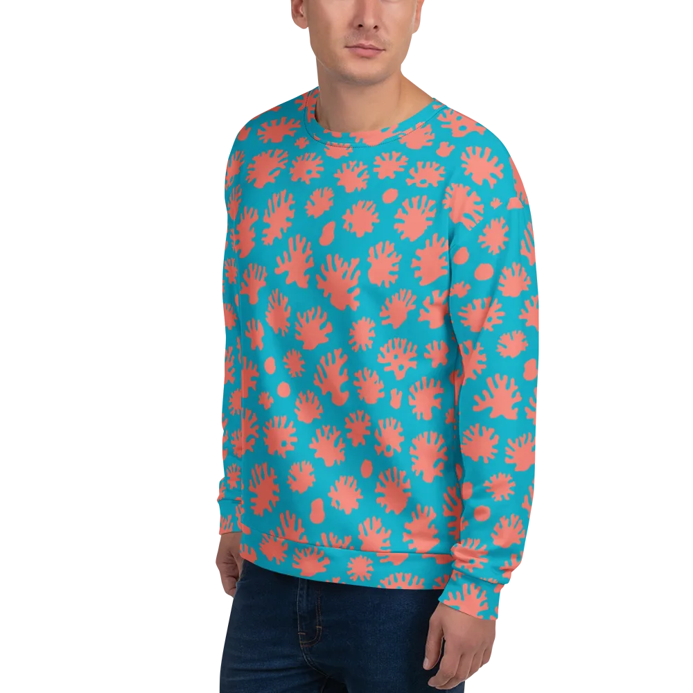 Coral Pop on Sweatshirt — Left Front