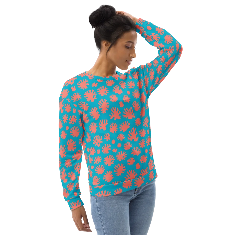 Coral Pop on Sweatshirt — Right Front